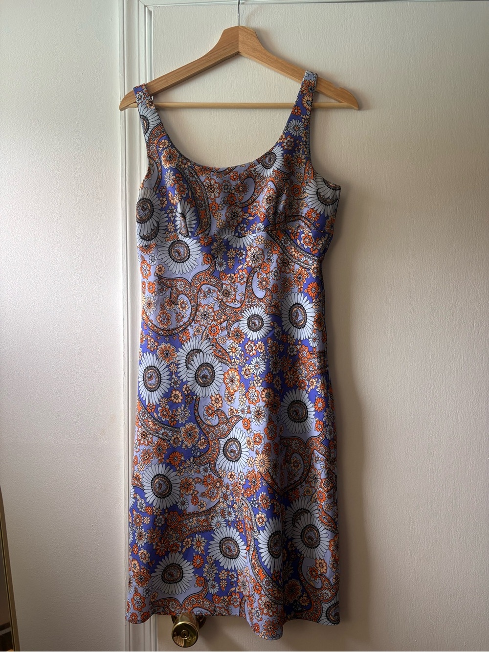 Vintage 70s Retro Hippie Sleeveless Dress